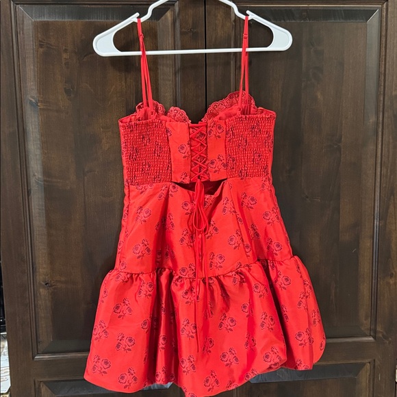 For love and lemons, Annika red mini dress size small - Picture 6 of 7